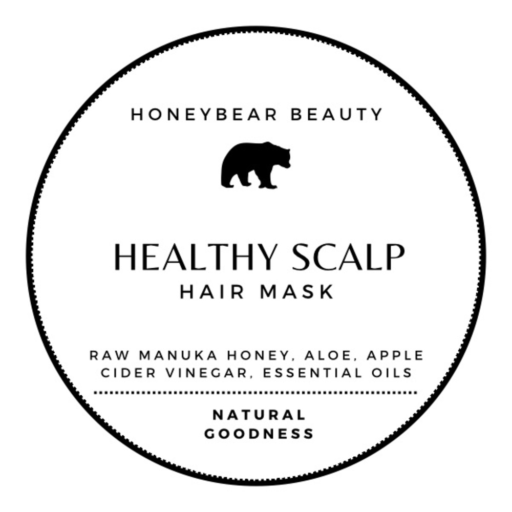 HoneyBear Beauty Healthy Scalp Manuka Honey Hair Mask for Oil & Dandruff Control